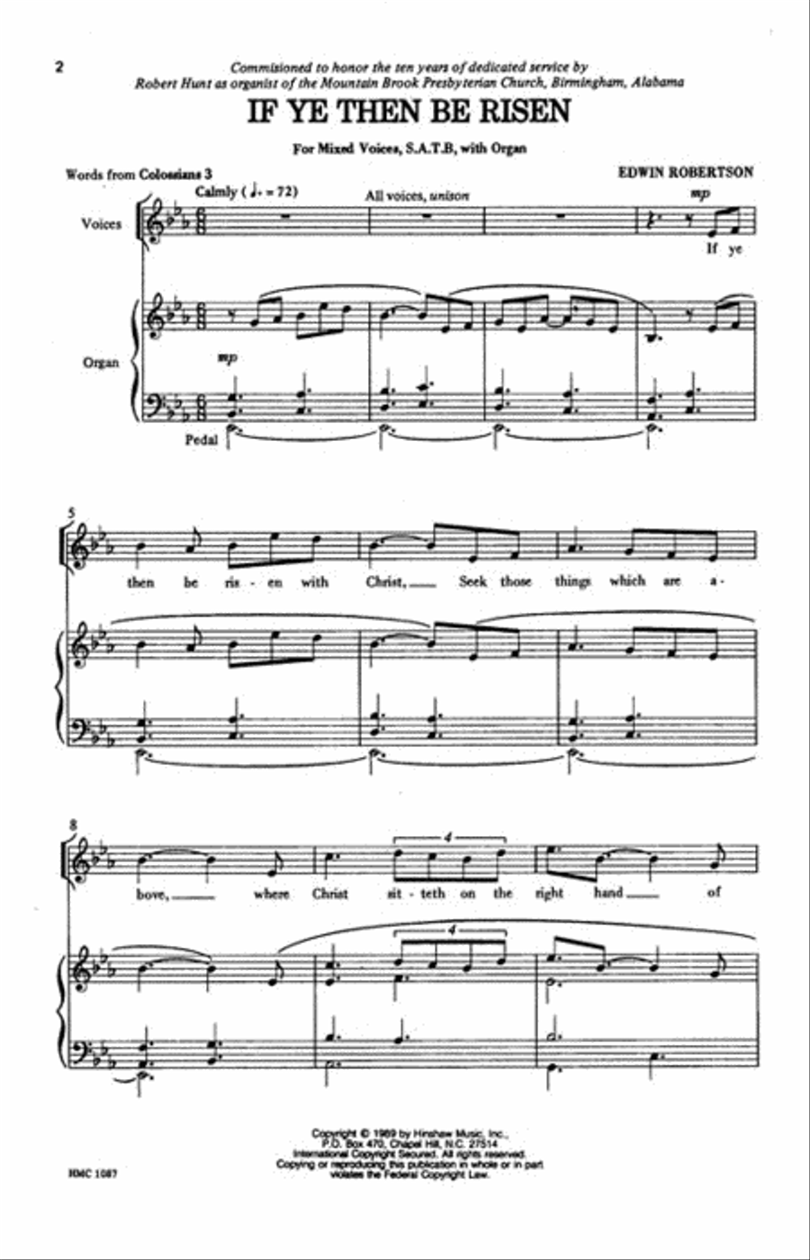 If Ye Then Be Risen 4-Part scores gallery preview page 2