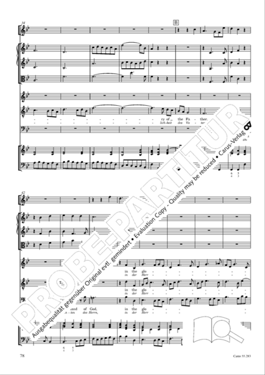 Te Deum for the Victory of Dettingen SSATB scores gallery preview page 95