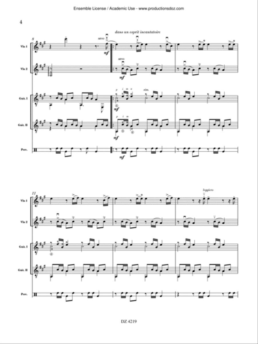 4 Évocations Violin scores gallery preview page 4