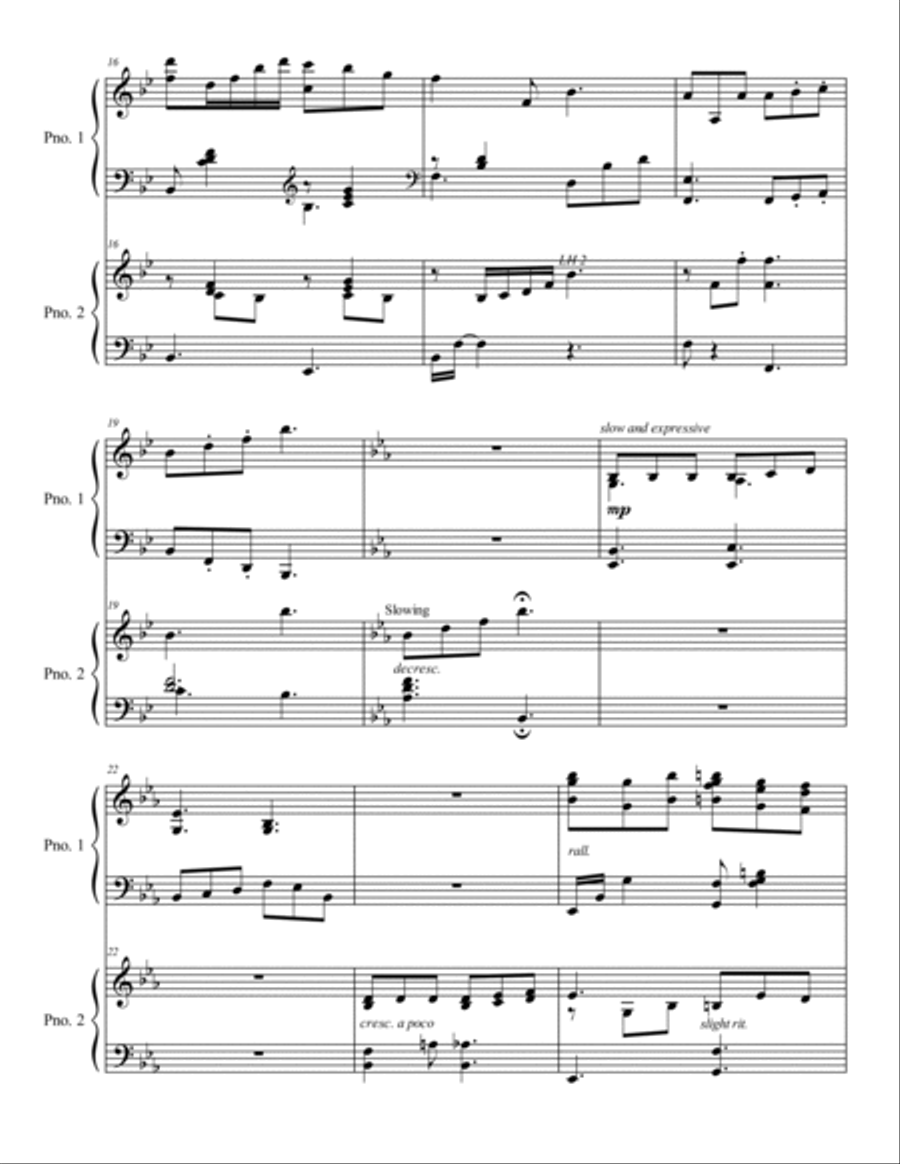Showers of Blessing 2 Pianos, 4-Hands scores gallery preview page 3