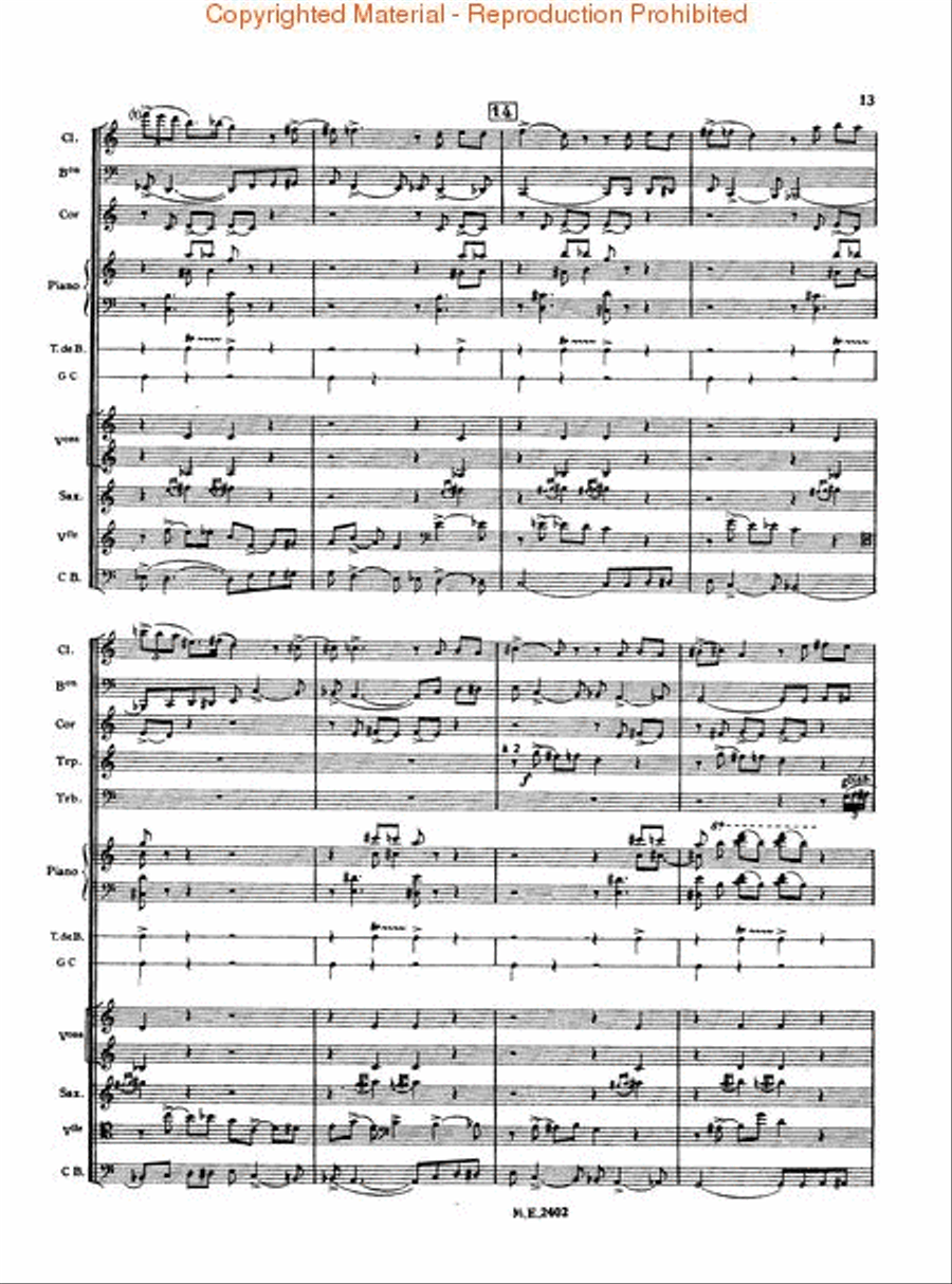 La Création du Monde, Op. 81a Orchestra scores gallery preview page 3