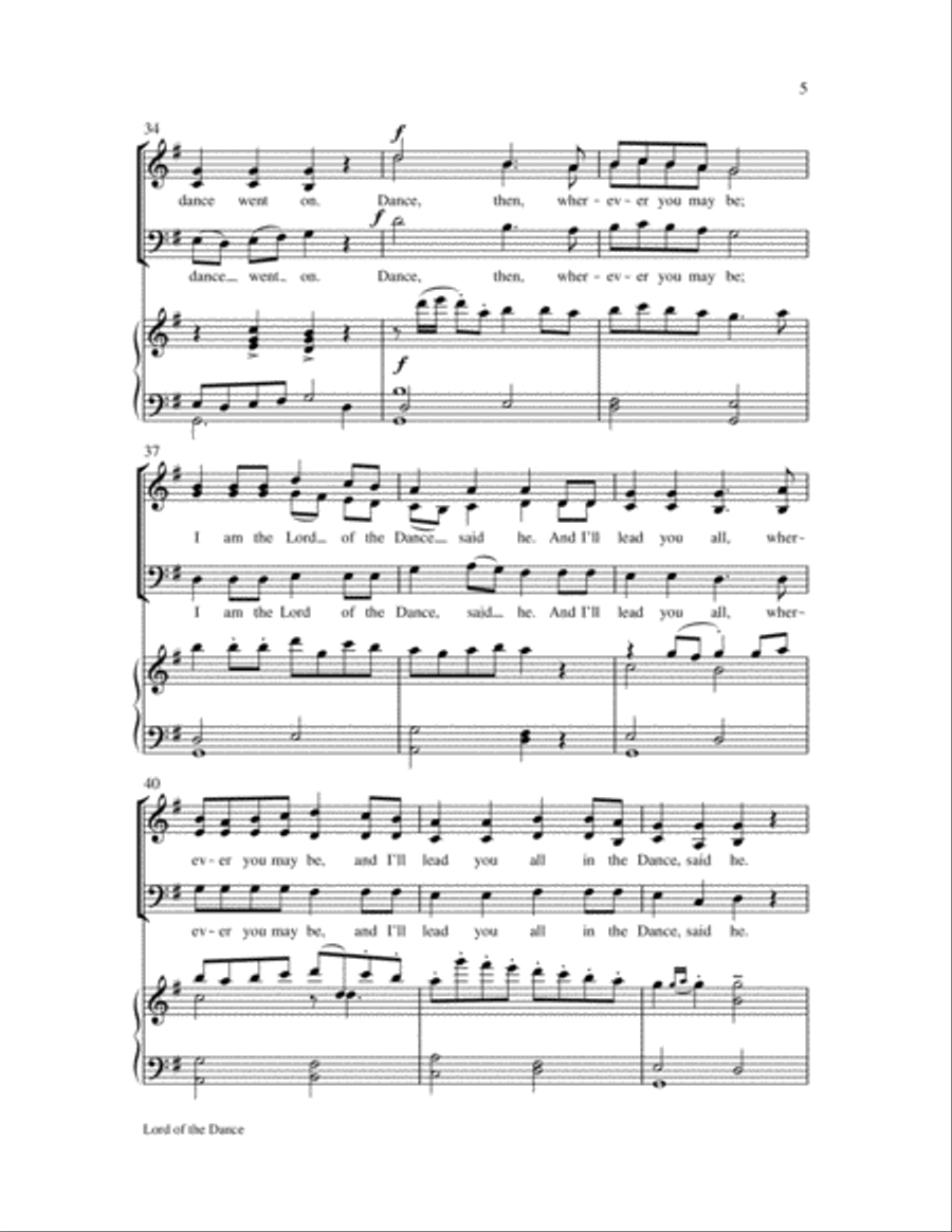 Lord of the Dance 3-Part scores gallery preview page 6