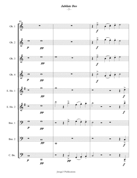 Gabrieli: Jubilate Deo Ch. 136 for Double Reed Choir image number null