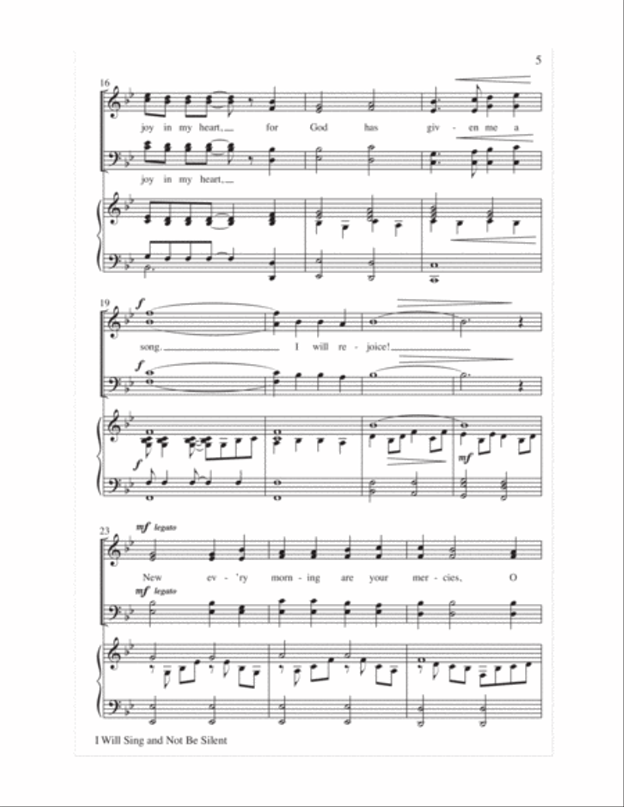 I Will Sing and Not Be Silent Choir scores gallery preview page 4
