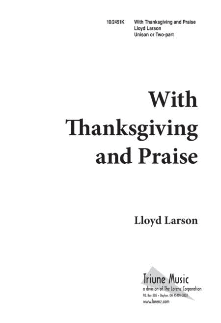 With Thanksgiving and Praise