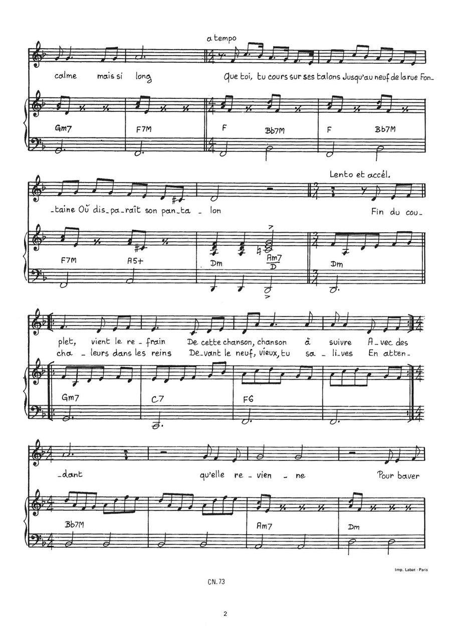 Rue De Douai Rue De Douai Piano, Vocal scores gallery preview page 2