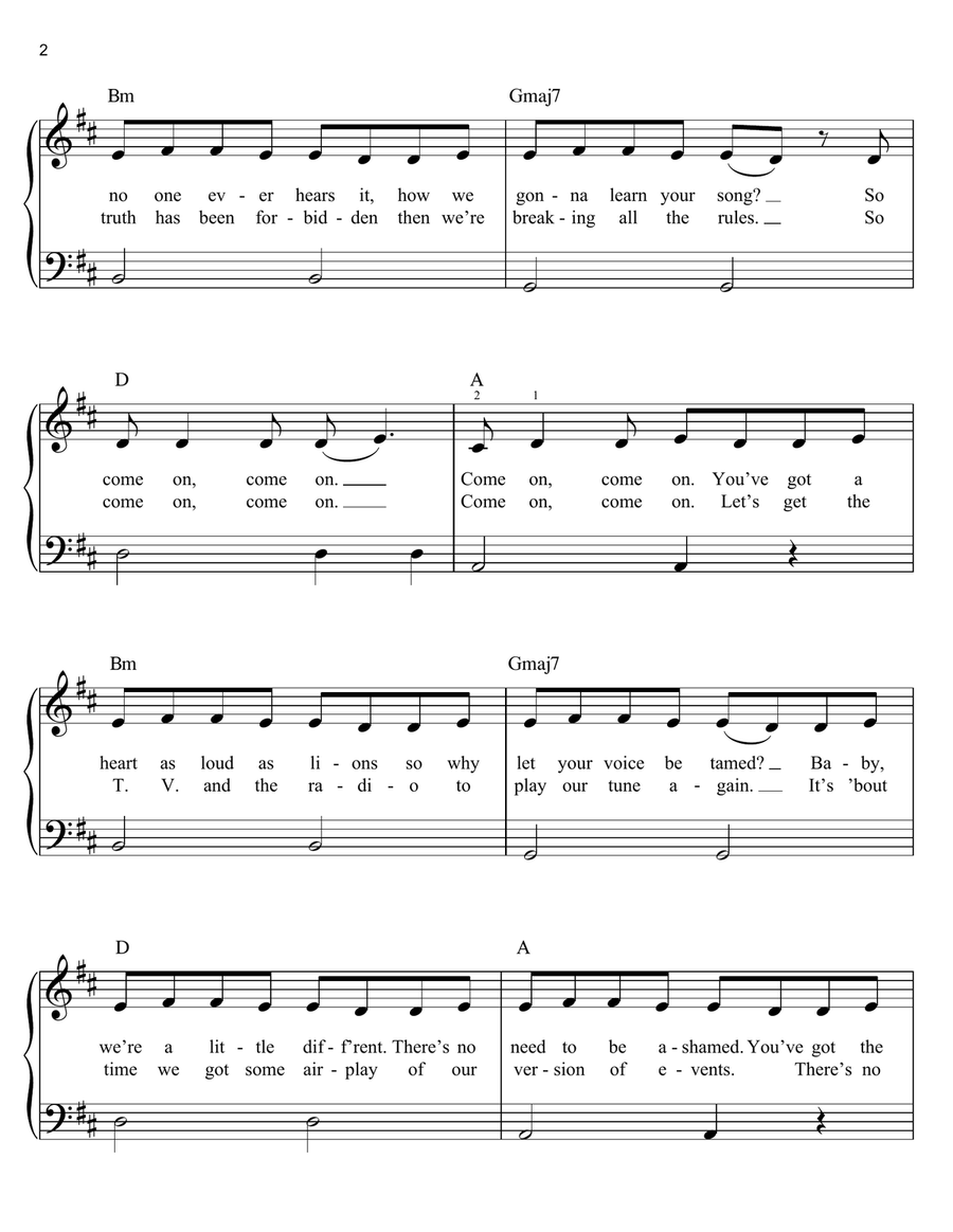Read All About It, Part III Easy Piano scores gallery preview page 2