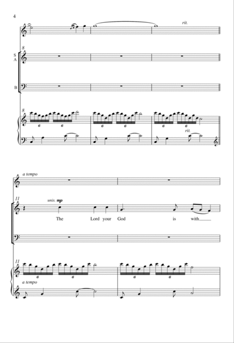 The Lord Your God is with You 3-Part scores gallery preview page 2