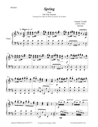 Vivaldi: The Four Seasons Complete for Oboe & Piano