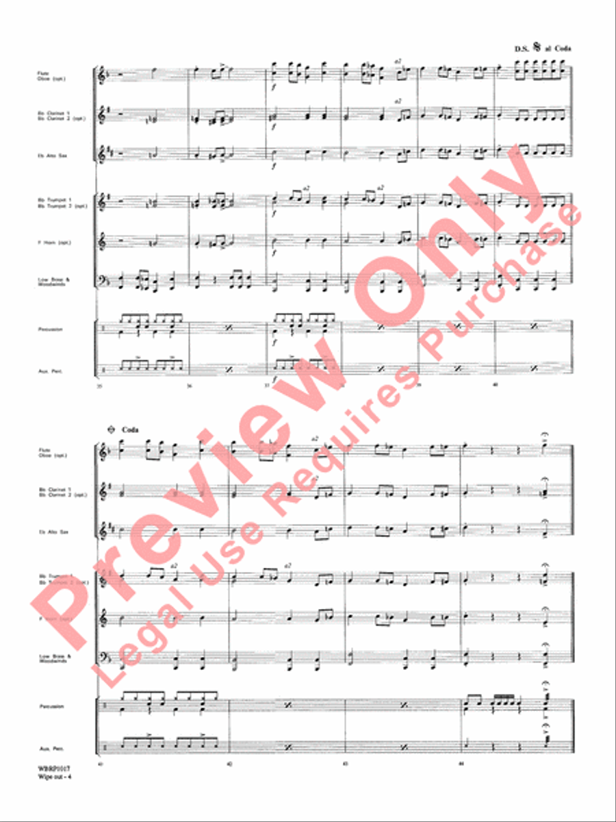 Wipe Out Concert Band scores gallery preview page 7