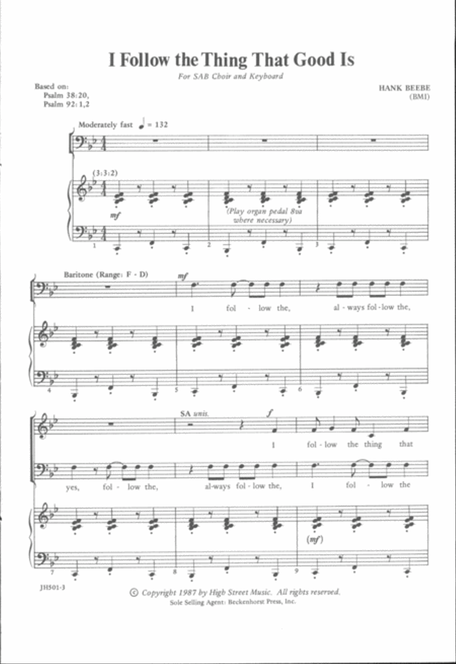 I Follow the Thing That Good Is 3-Part scores gallery preview page 2