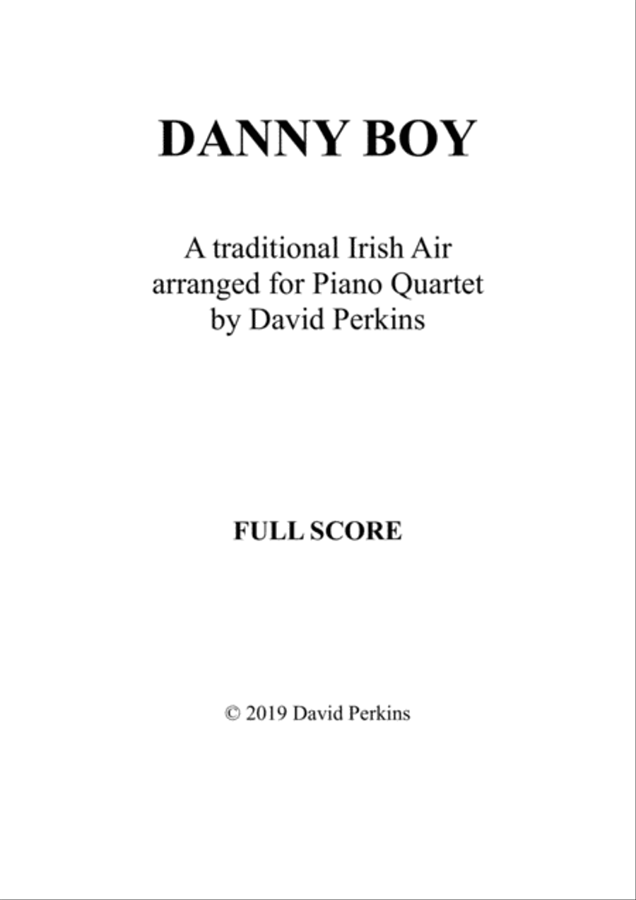Danny Boy Piano Quartet scores gallery preview page 1