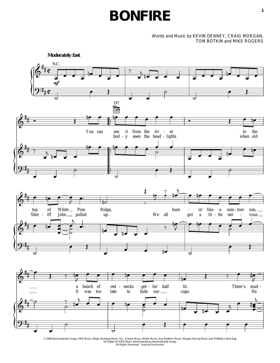 Bonfire Bonfire Acoustic Guitar scores gallery preview page 1