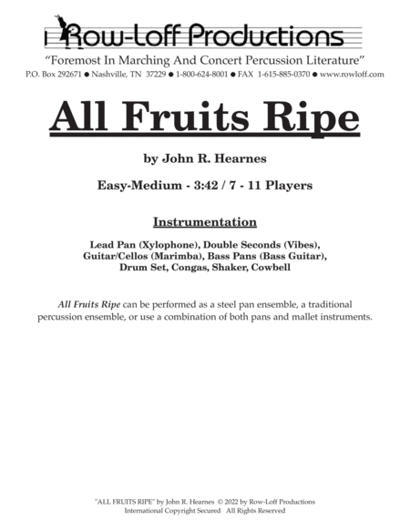 All Fruits Ripe