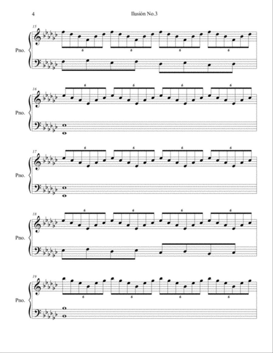 piano ilusion no.3 Piano Solo scores gallery preview page 4