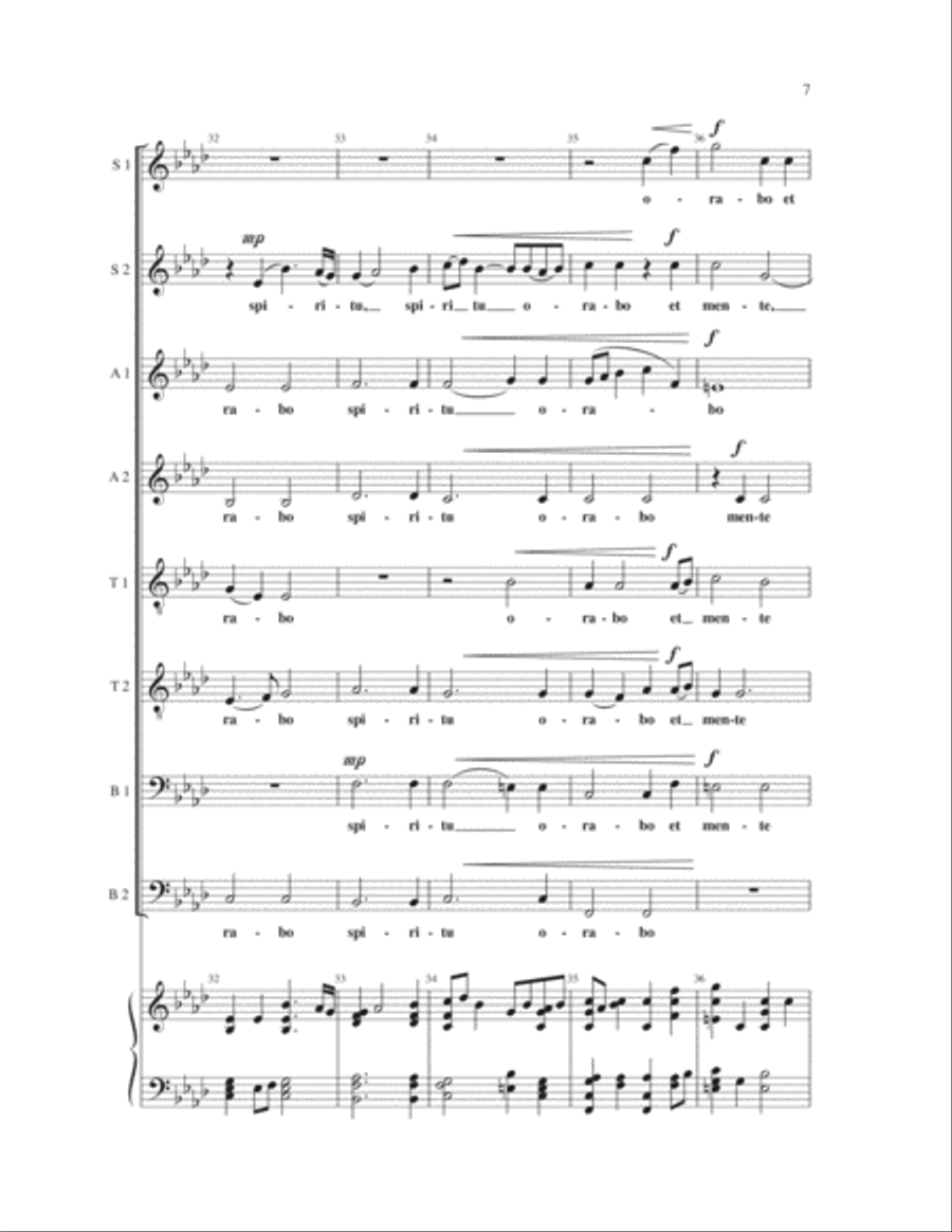 Cum Laude Ego Canto (With Praise I Will Sing) Divisi scores gallery preview page 7