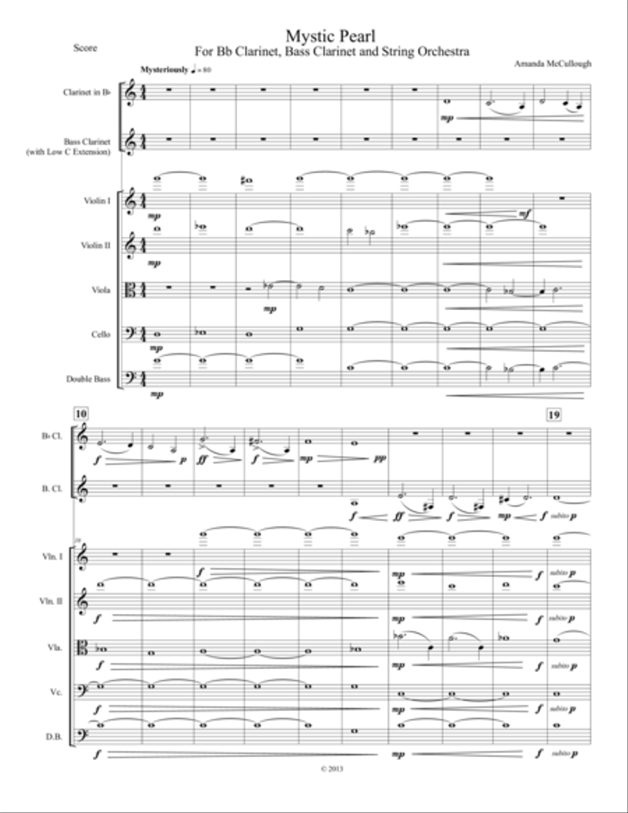 Mystic Pearl (arr. for Clarinet/Bass Clarinet Woodwind Duet scores gallery preview page 3