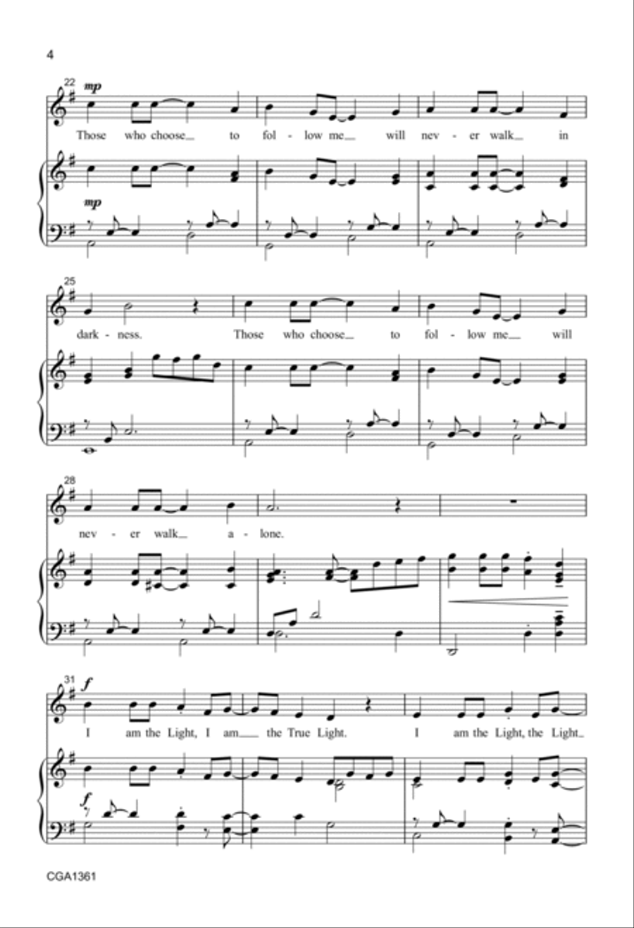 Shine Your Light Unison Choir scores gallery preview page 4