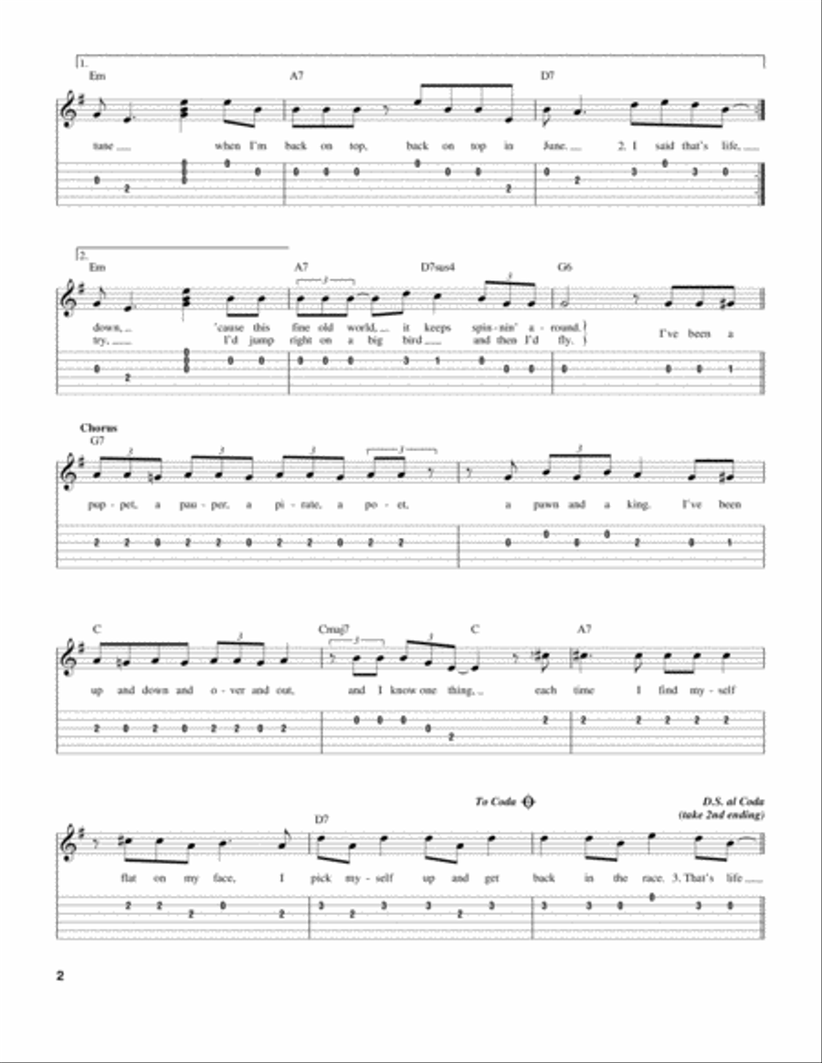 That's Life Electric Guitar scores gallery preview page 2
