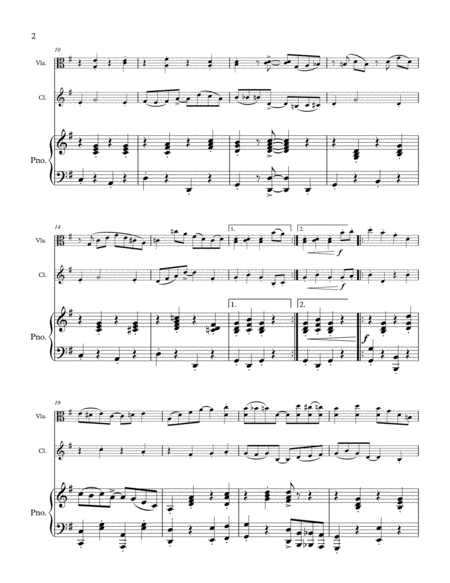 Ragtime (clarinet, viola and piano)