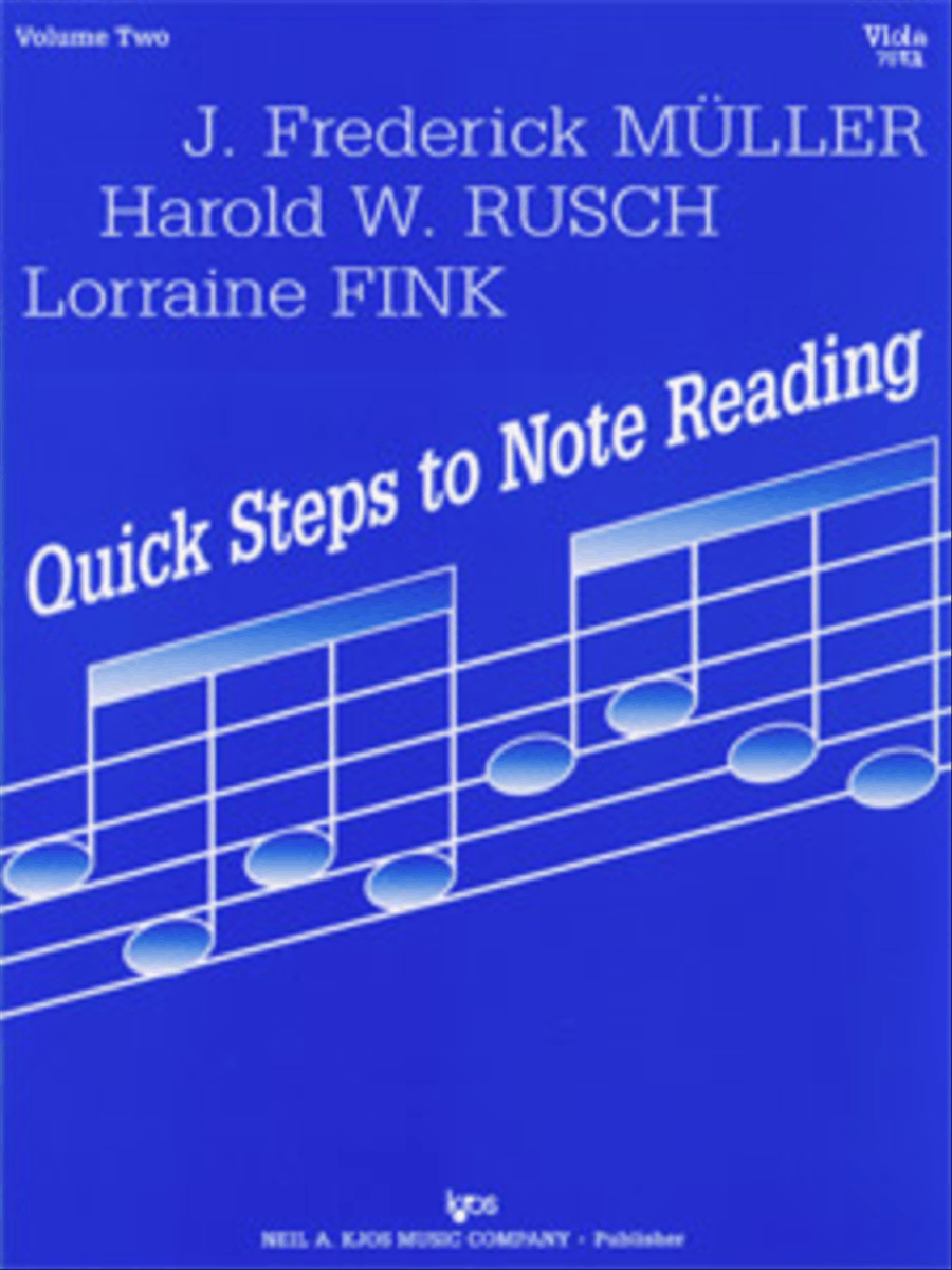 Quick Steps To Notereading, Vol 2 - Viola