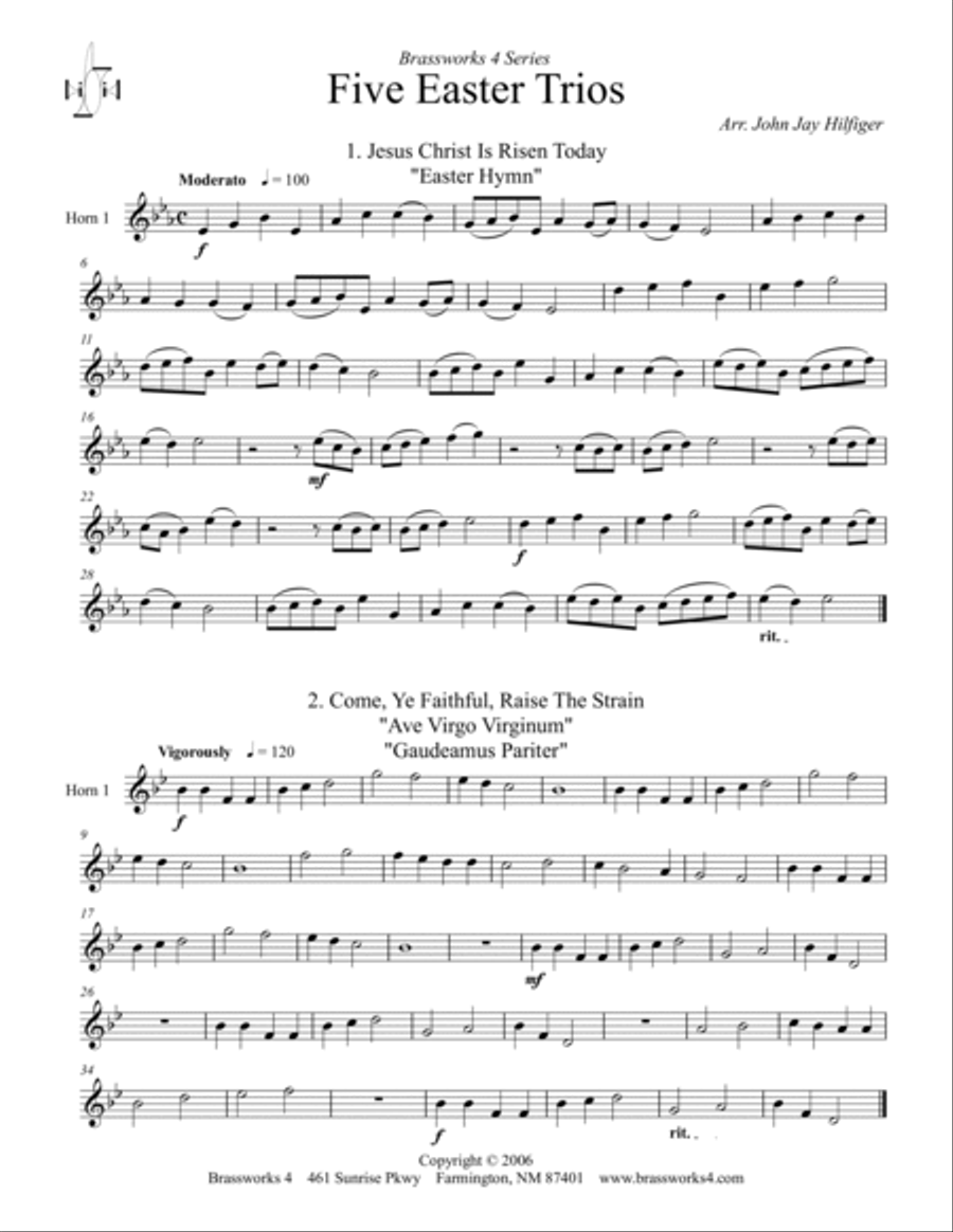 5 Easter Trios Woodwind Trio scores gallery preview page 6
