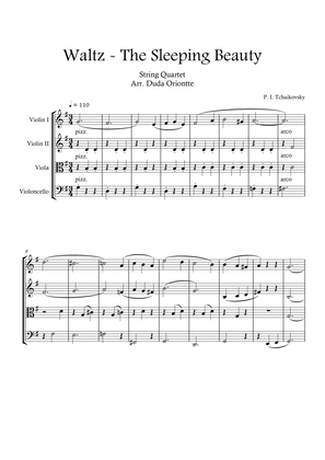 Book cover for Waltz - The Sleeping Beauty (String quartet) TCHAIKOVSKY - beginner