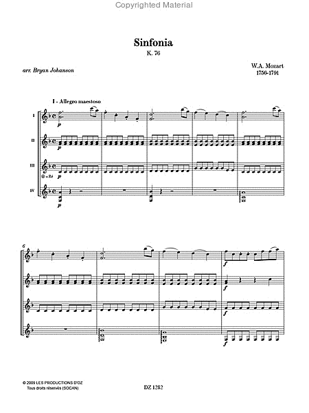 Sinfonia, K. 76