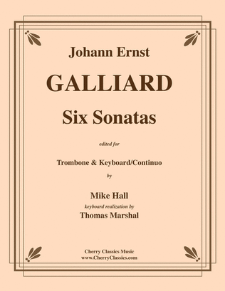 Book cover for Six Sonatas for Trombone & Keyboard