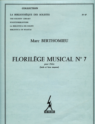 Berthomieu Florilege Musical No 7 Lm047 Flute Solo Book