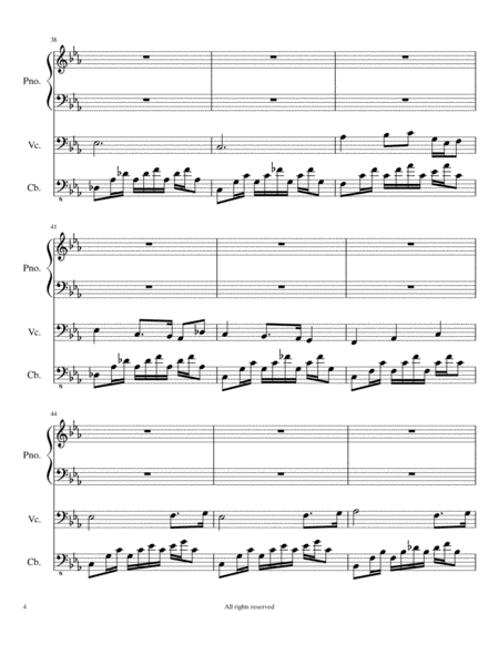 Nocturne #33 by: Ronald J. Karle Arrangement for Cello, Base, Piano image number null