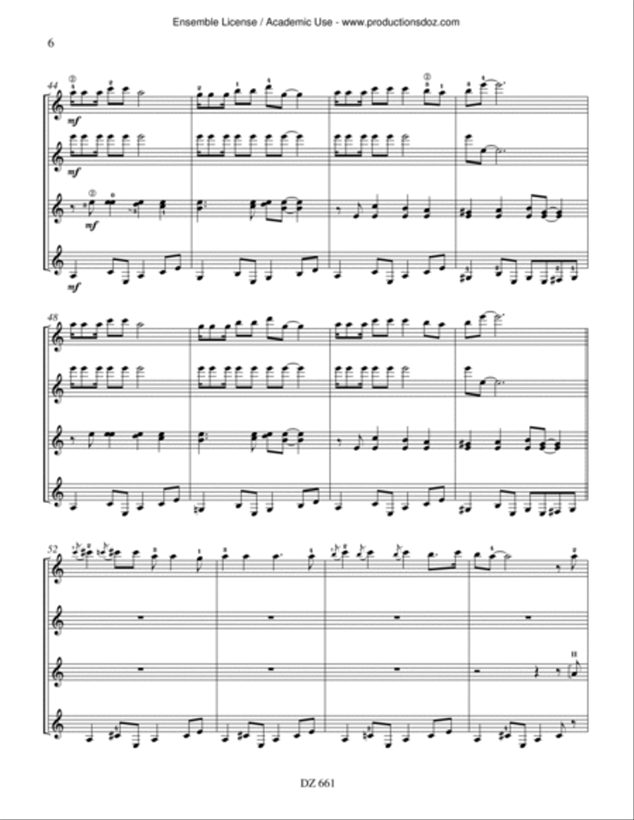 Zeppelin - Flower Power Suite Guitar Ensemble scores gallery preview page 6