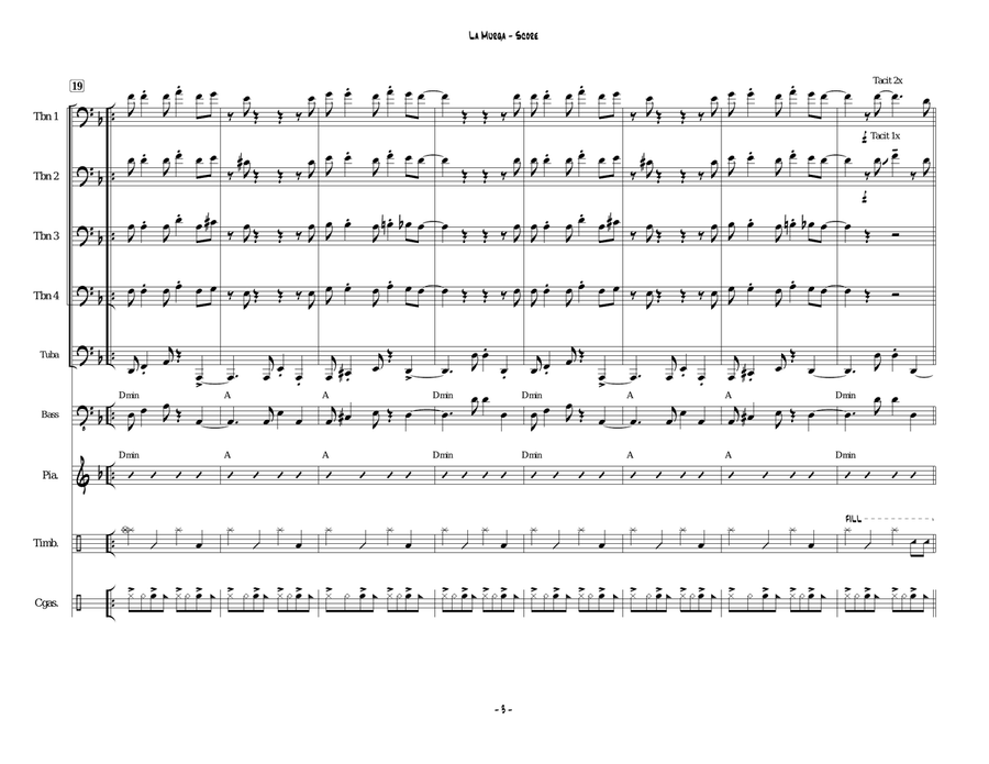 La Murga Panamena Trombone Duet scores gallery preview page 3