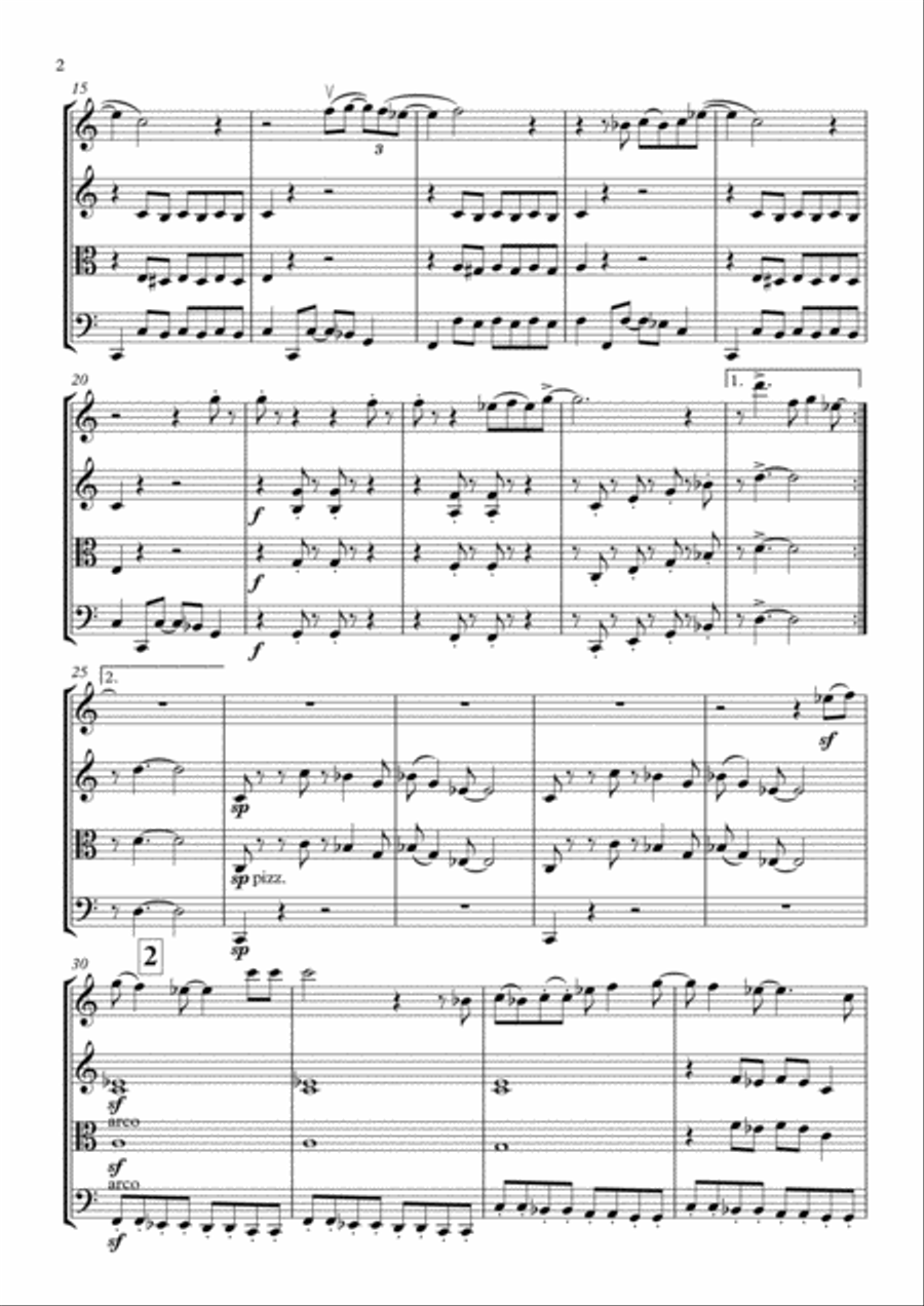 I Got You (I Feel Good) I Got You (I Feel Good) String Quartet scores gallery preview page 3