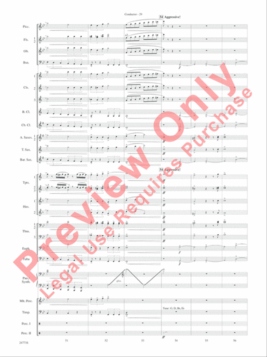 Suite from The Star Wars Epic - Part II Concert Band scores gallery preview page 32