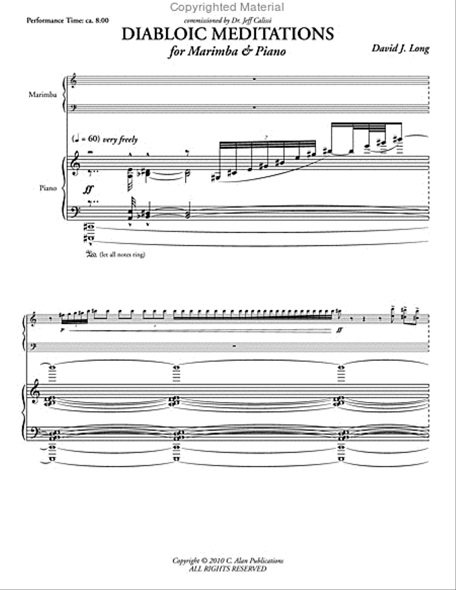 Diabolic Meditations (score & parts) Piano Accompaniment scores gallery preview page 2