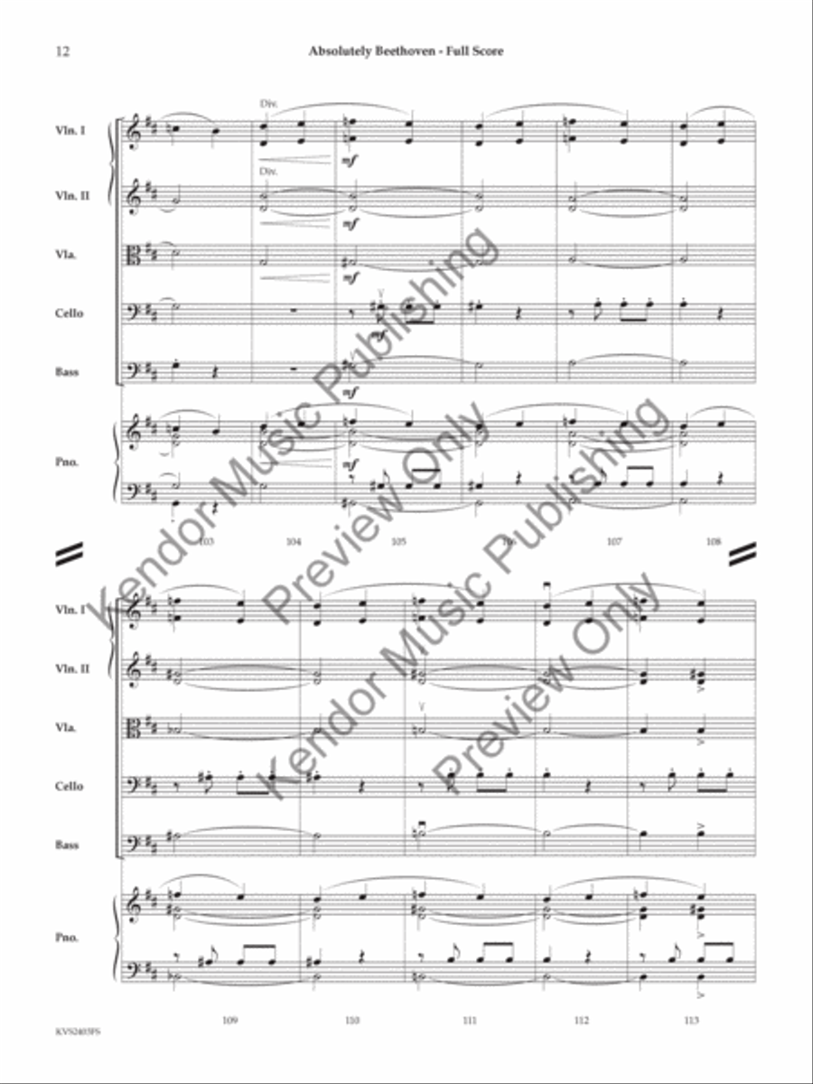 Absolutely Beethoven (Score) String Orchestra scores gallery preview page 13