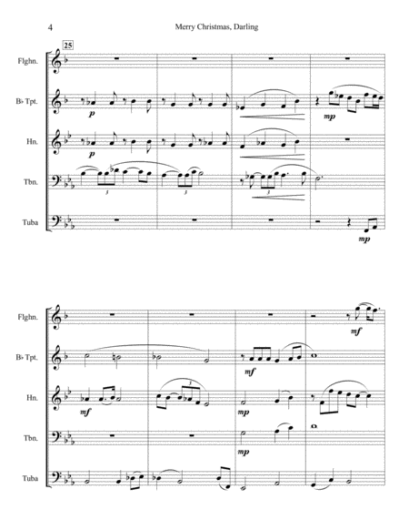 Merry Christmas, Darling by The Carpenters Brass Ensemble - Digital Sheet Music