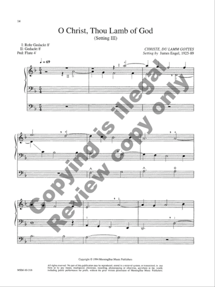 Nine Easy Chorale Preludes for Lent Organ scores gallery preview page 10