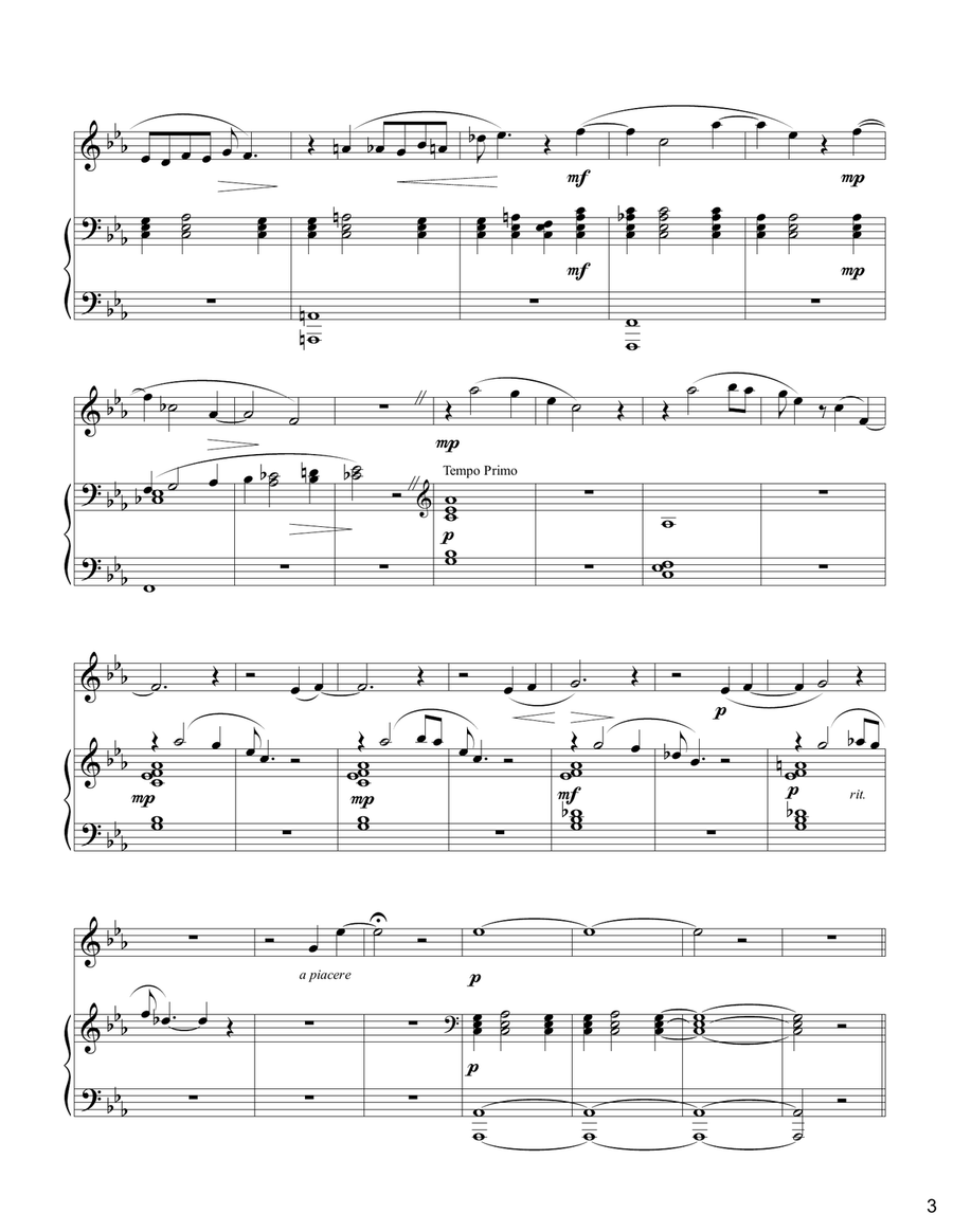 Sonata for Oboe and piano Piano scores gallery preview page 3