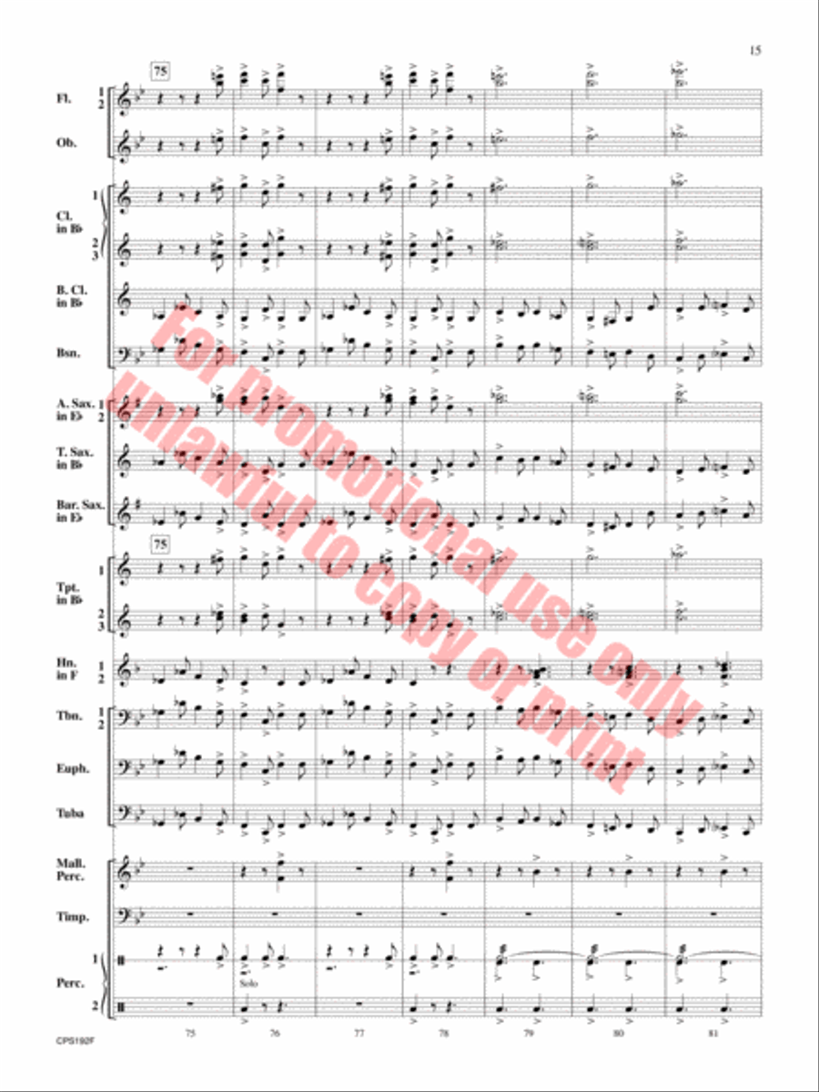 Liberty Bell Concert Band scores gallery preview page 16
