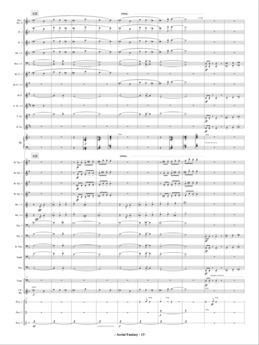 Aerial Fantasy Aerial Fantasy Concert Band scores gallery preview page 14