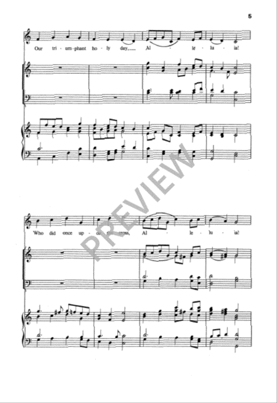 Jesus Christ Is Risen Today 4-Part scores gallery preview page 6