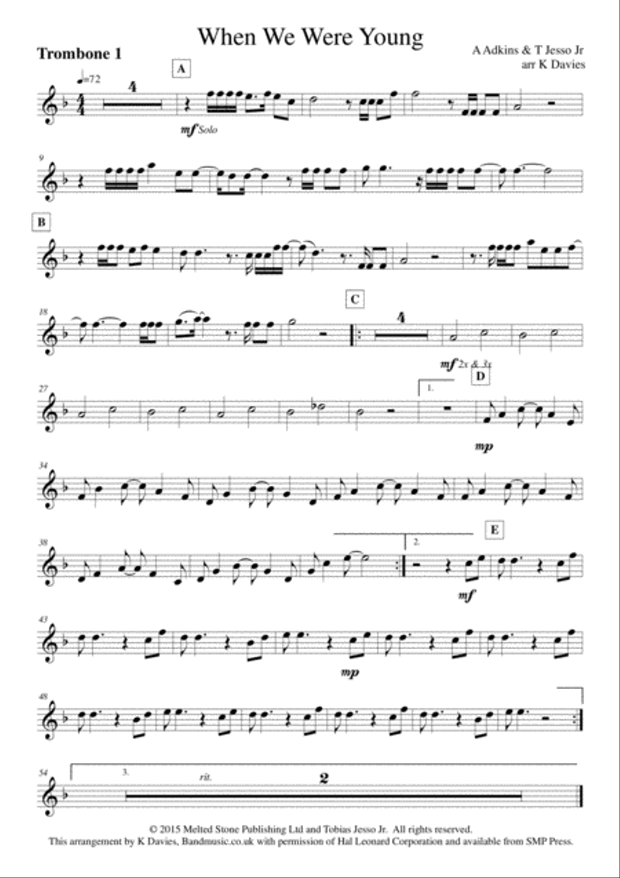 When We Were Young Small Ensemble scores gallery preview page 2