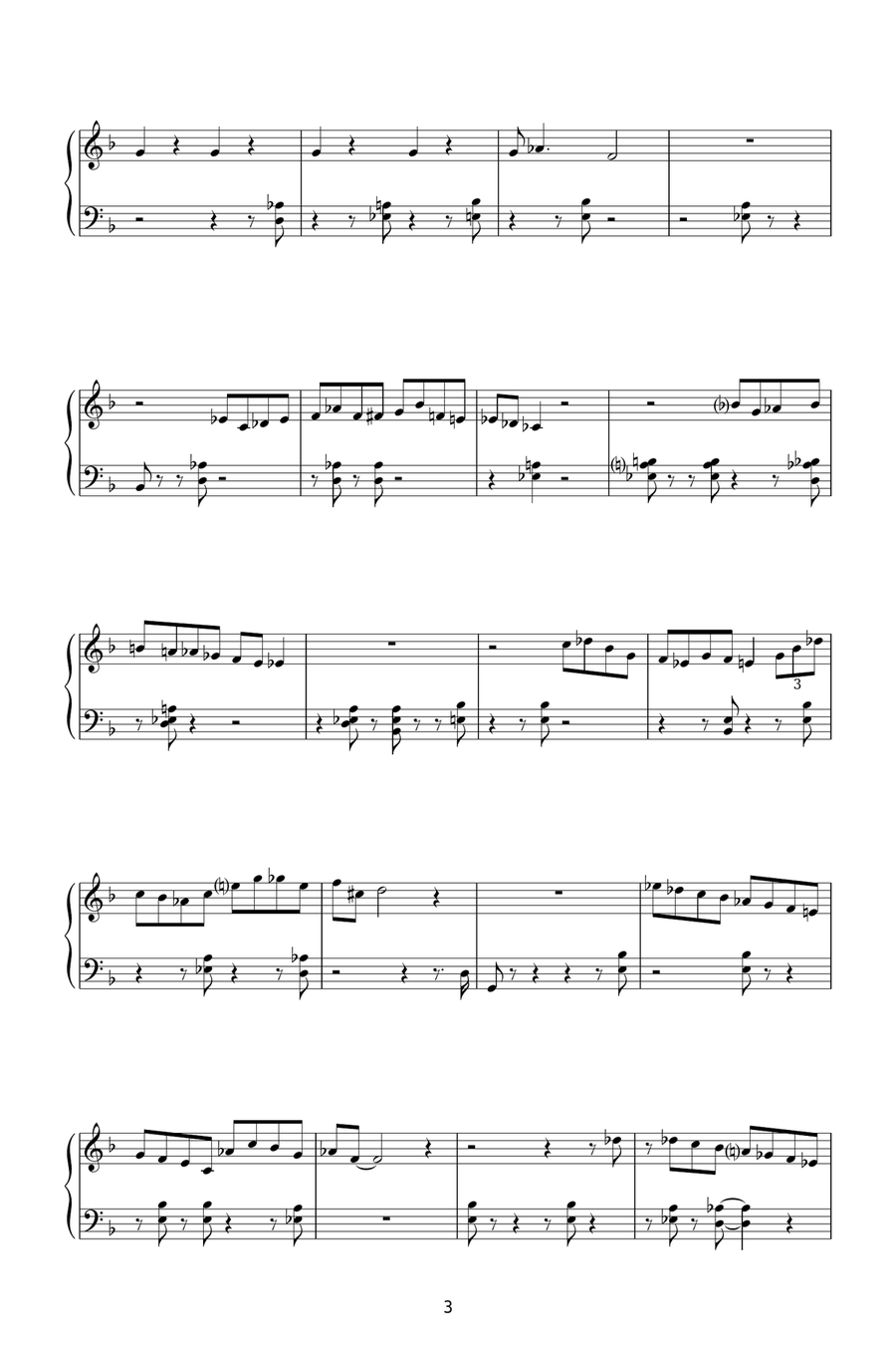 Minority Piano Solo scores gallery preview page 3