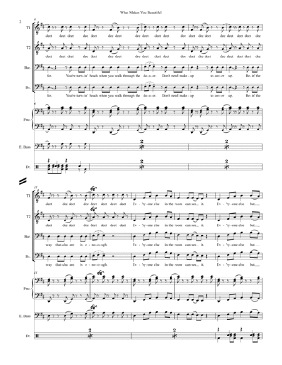 What Makes You Beautiful Small Ensemble scores gallery preview page 2