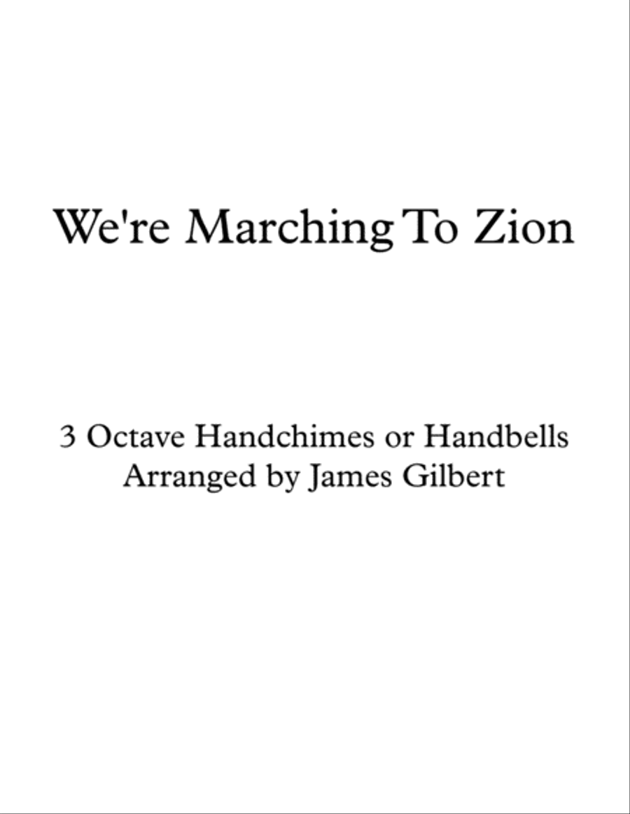 We're Marching To Zion Unison Choir scores gallery preview page 1