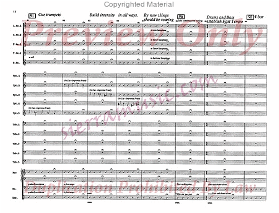 The Rise And Fall of a Short Fugue Jazz Ensemble scores gallery preview page 13
