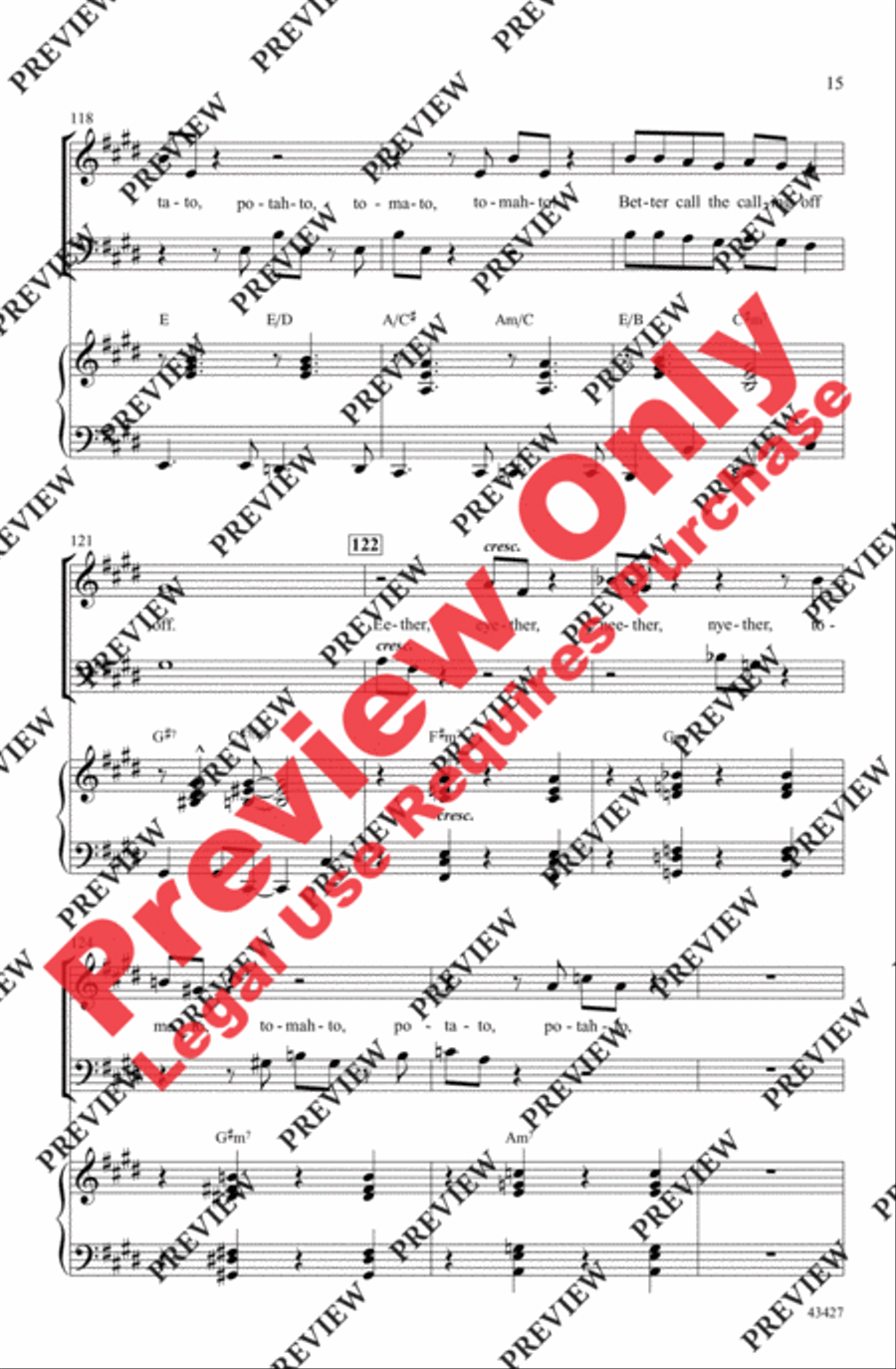 Swingin' with the Gershwins! 3-Part scores gallery preview page 15
