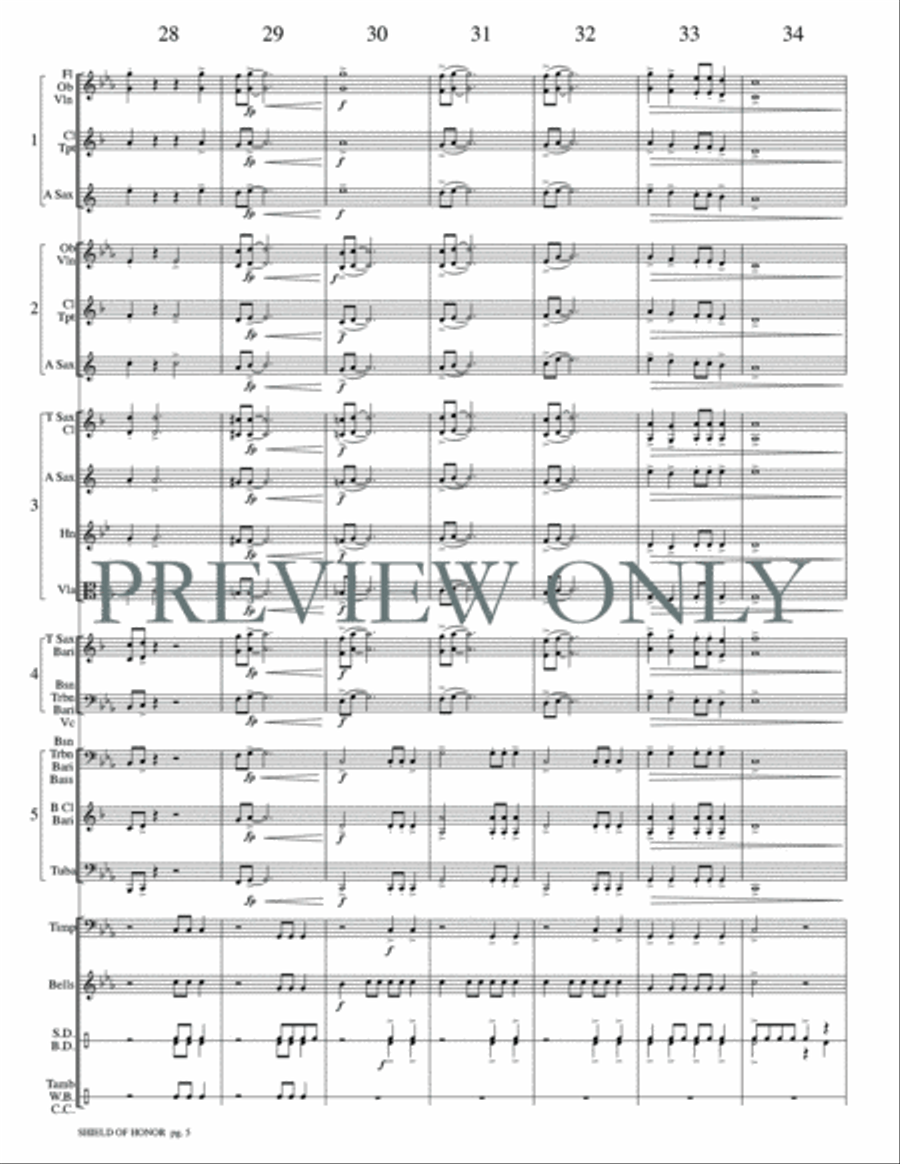 Shield of Honor Concert Band scores gallery preview page 8